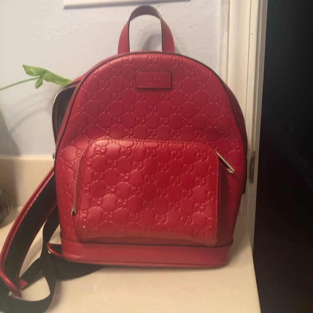 Red Gucci Small back pack